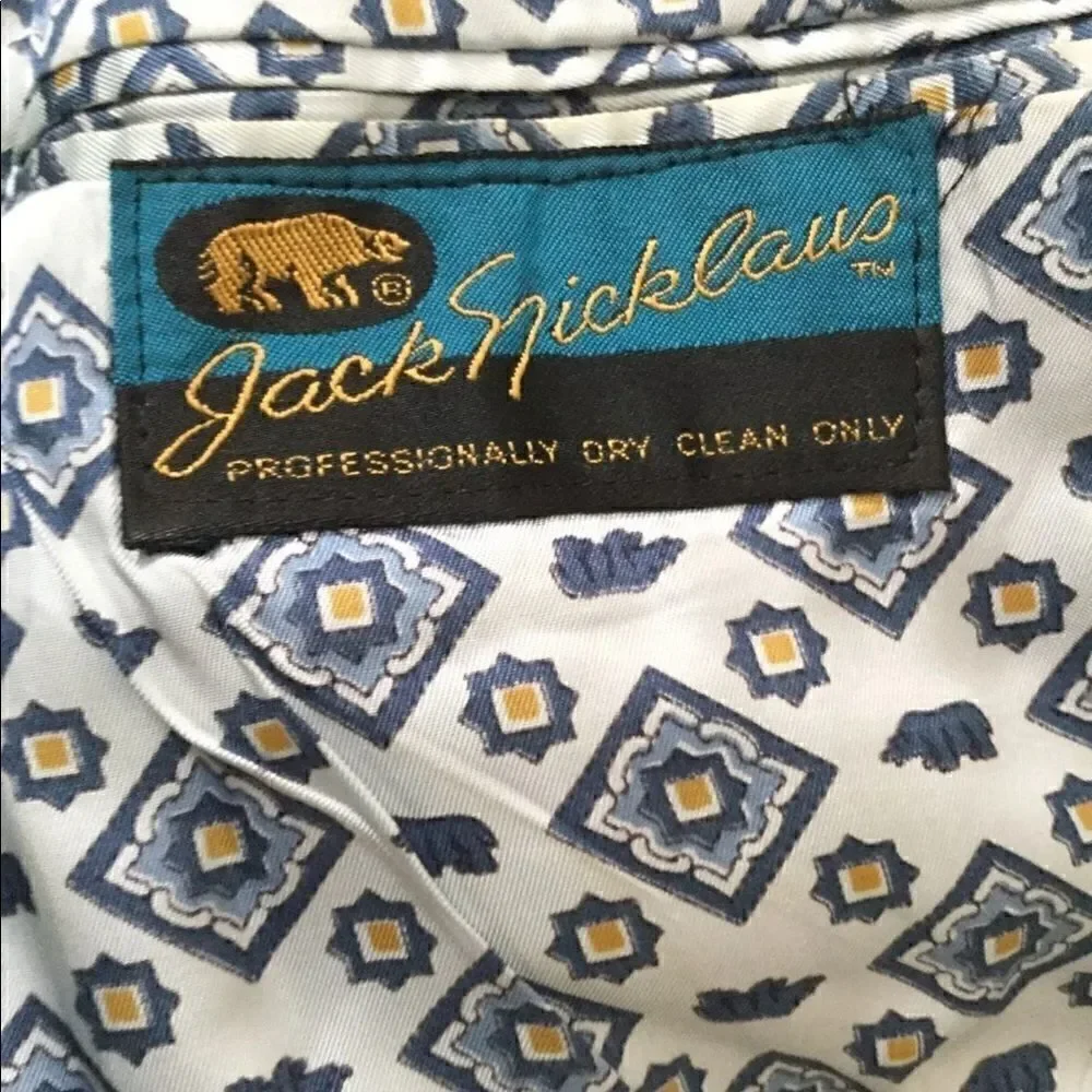 70s vintage Jack Nicklaus dusty blue blazer